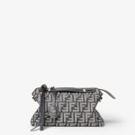FENDI By The Way Soft Medium Dark blue denim-effect FF jacquard bag